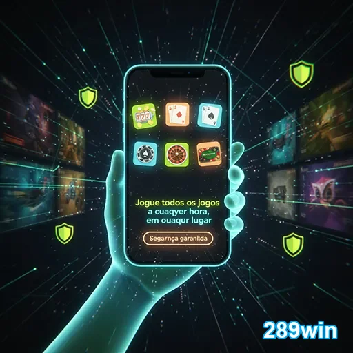 Usuário acessando o casino confiável 289win pelo celular